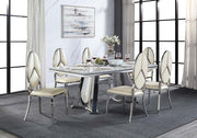 Destry Dining Table W/Engineering Stone Top & Pedestal Base - DN01188