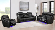 Detroit Black Sofa & Loveseat & Chair - DETROIT-BK-SLC