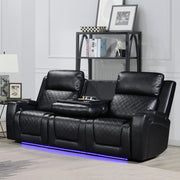 Detroit Black Sofa & Loveseat & Chair - DETROIT-BK-SLC