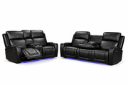 Detroit Black Sofa & Loveseat - DETROIT-BK-SLS