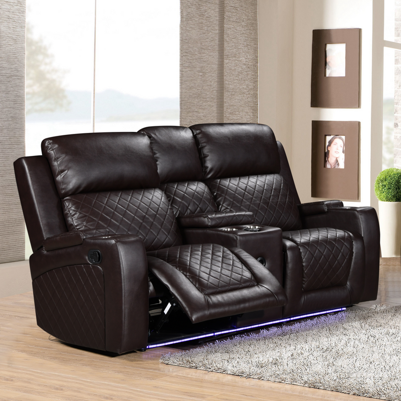 Detroit Brown Loveseat - DETROIT-BRWN-LS