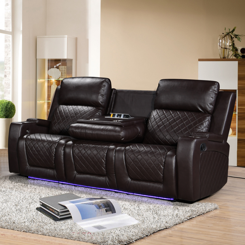 Detroit Brown Sofa - DETROIT-BRWN-SF