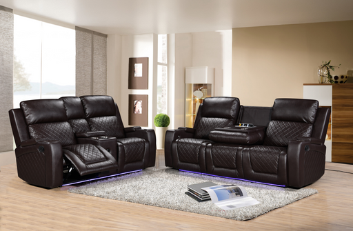 Detroit Brown Sofa & Loveseat - DETROIT-BN-SLS