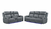 Detroit Gray Sofa & Loveseat - DETROIT-GY-SLS