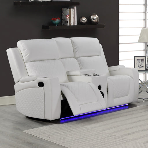 Detroit White Loveseat - DETROIT-WH-LS