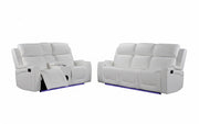 Detroit White Sofa & Loveseat - DETROIT-WT-SLS
