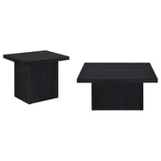 Devar 2-piece Square Cocktail Coffee End Table Set Black - 706408-S2