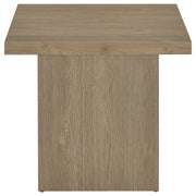 Devar 2-piece Square Cocktail Coffee End Table Set Latte - 710918-S2