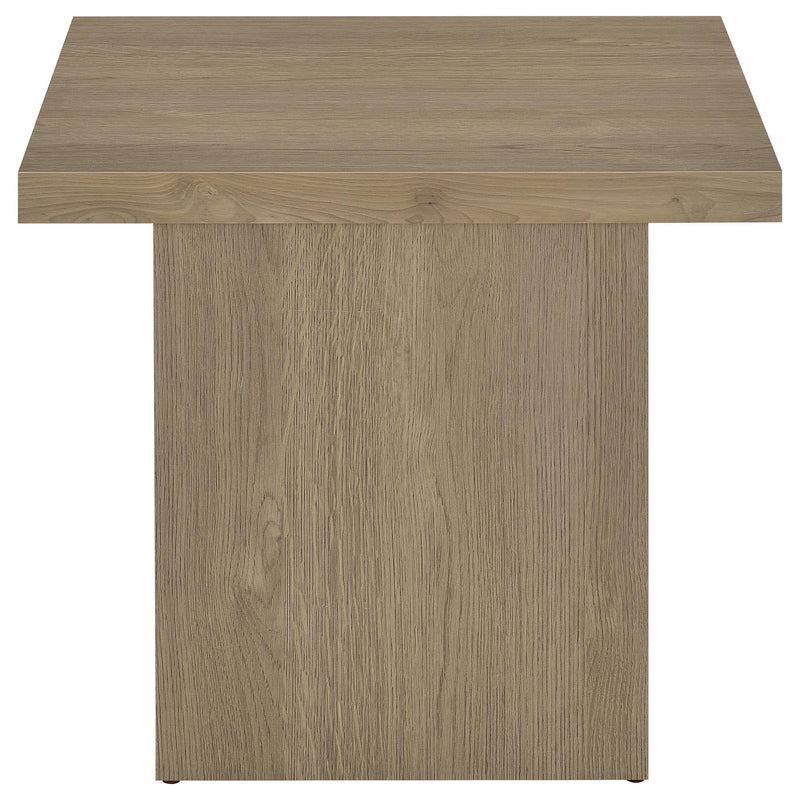 Devar 2-piece Square Cocktail Coffee End Table Set Latte - 710918-S2
