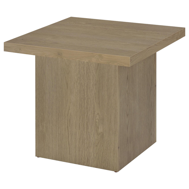 Devar 2-piece Square Cocktail Coffee End Table Set Latte - 710918-S2
