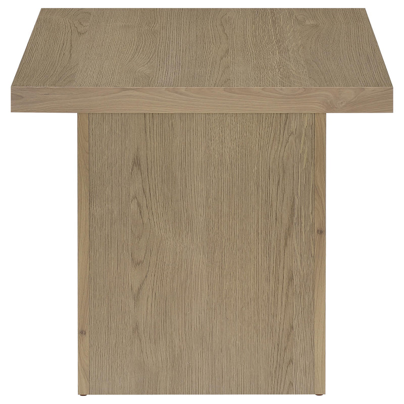 Devar 2-piece Square Cocktail Coffee End Table Set Latte - 710918-S2