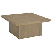 Devar 2-piece Square Cocktail Coffee End Table Set Latte - 710918-S2
