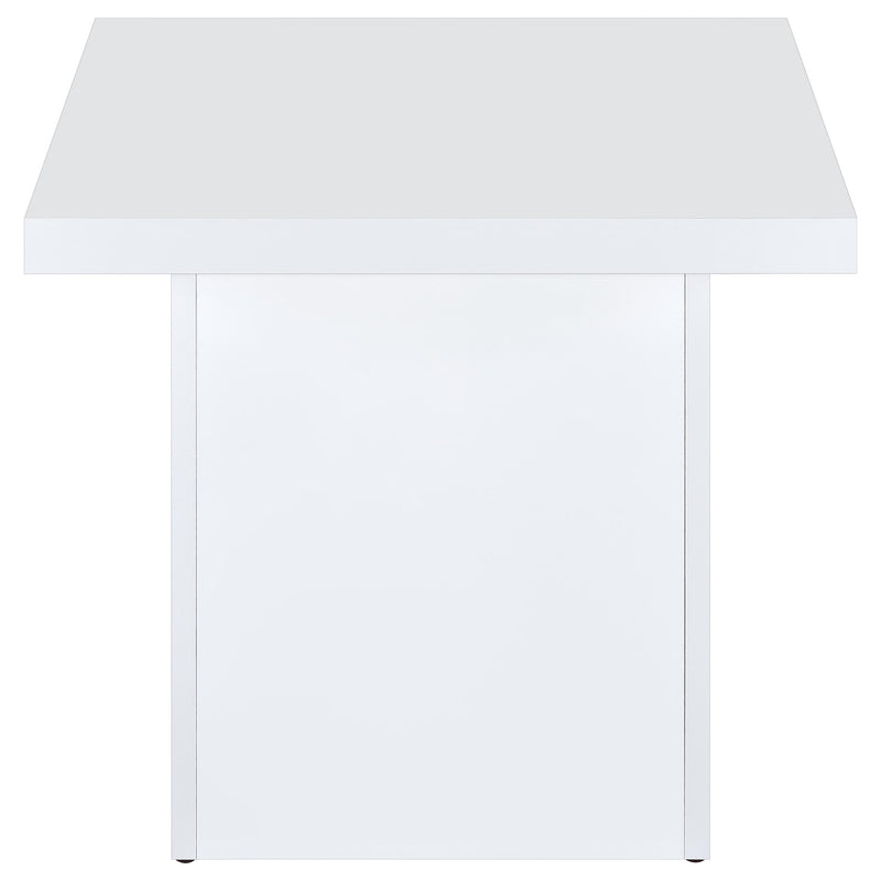 Devar 2-piece Square Coffee End Table Set White High Gloss - 710898-S2