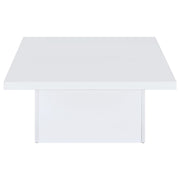 Devar 3-piece Square Coffee End Table Set White High Gloss - 710898-S3