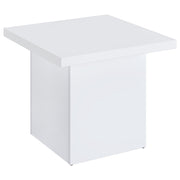 Devar 3-piece Square Coffee End Table Set White High Gloss - 710898-S3
