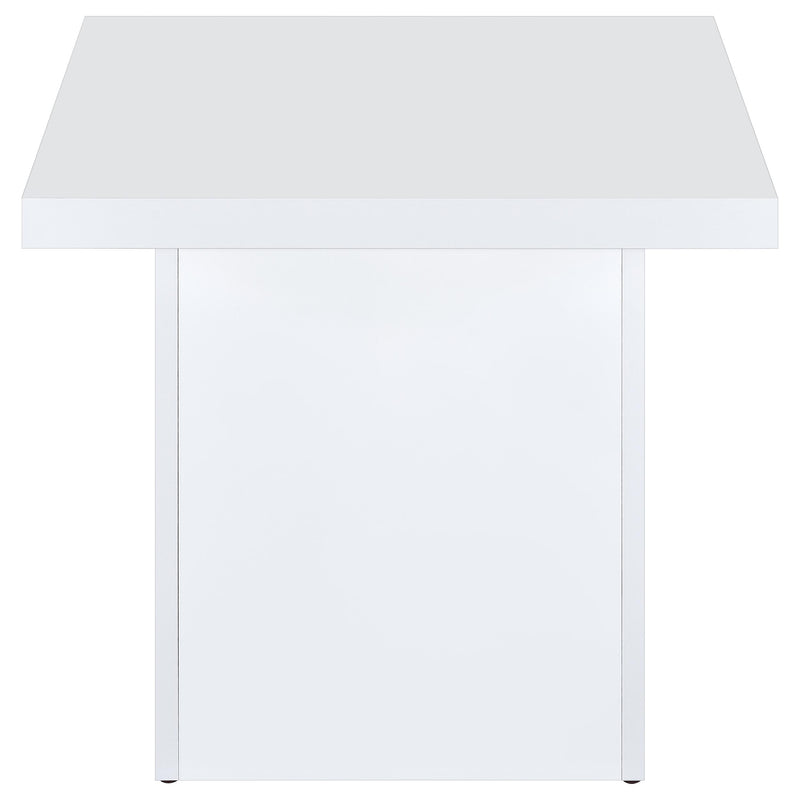 Devar 3-piece Square Coffee End Table Set White High Gloss - 710898-S3