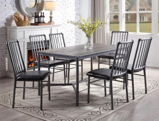 Devar Gray Metal Dining Set - Gate FurnitureDining Room Set