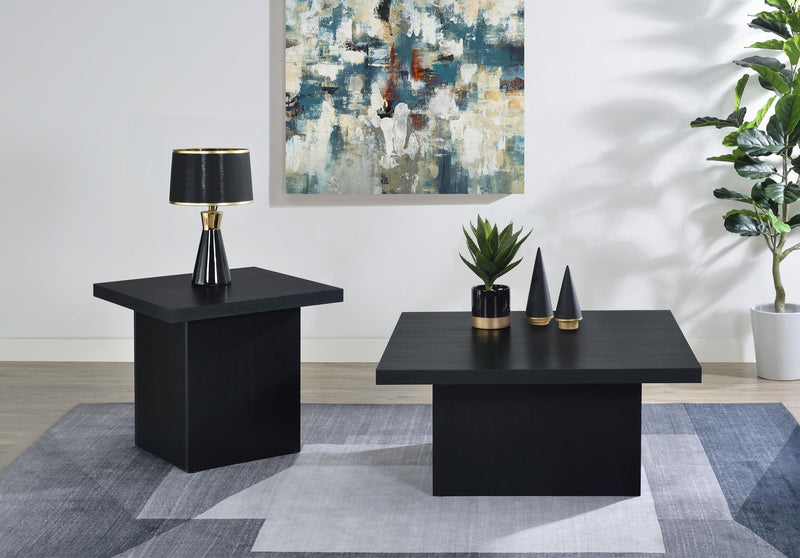 Devar Square Engineered Wood Cocktail Coffee Table Black - 706408