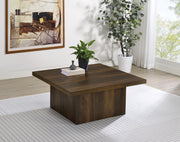 Devar Square Engineered Wood Cocktail Coffee Table Dark Pine - 710888