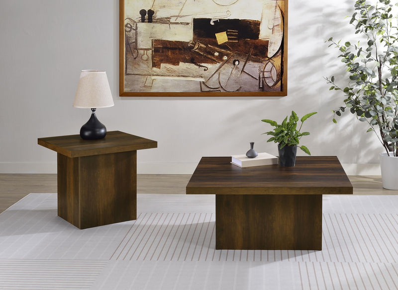 Devar Square Engineered Wood Cocktail Coffee Table Dark Pine - 710888