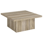 Devar Square Engineered Wood Coffee Table Distressed Pine - 710878