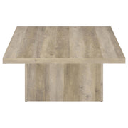 Devar Square Engineered Wood Coffee Table Distressed Pine - 710878