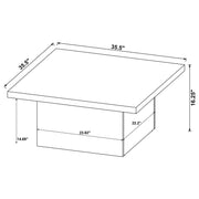 Devar Square Engineered Wood Coffee Table Distressed Pine - 710878