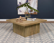Devar Square Engineered Wood Coffee Table Mango Brown - 708068