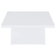 Devar Square Engineered Wood Coffee Table White High Gloss - 710898