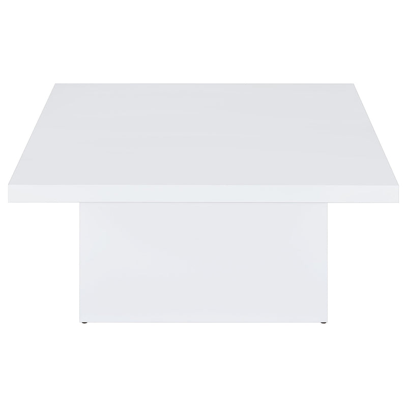 Devar Square Engineered Wood Coffee Table White High Gloss - 710898