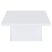 Devar Square Engineered Wood Coffee Table White High Gloss - 710898