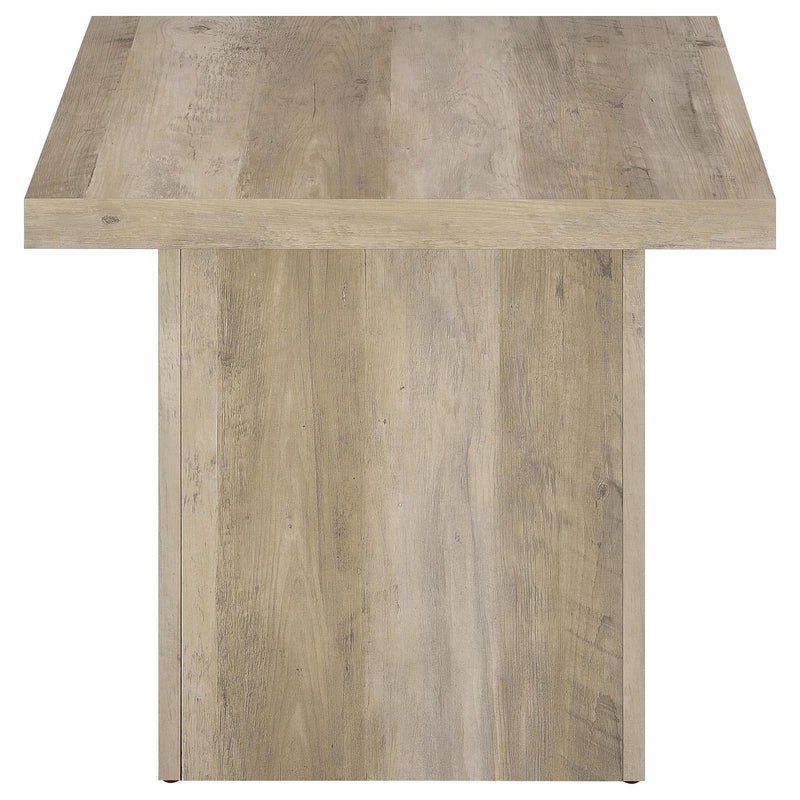 Devar Square Engineered Wood End Table Distressed Pine - 710877