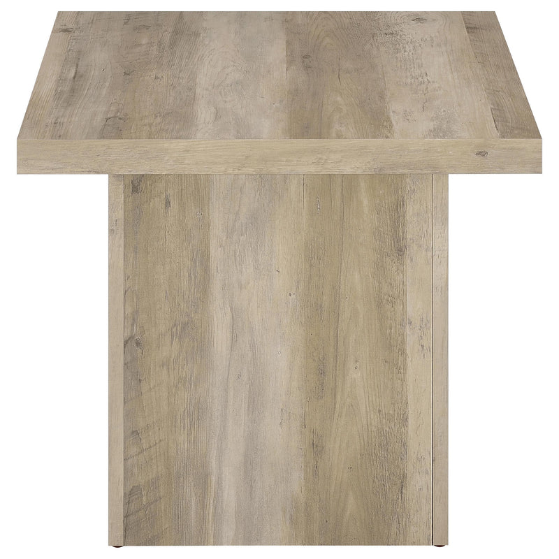 Devar Square Engineered Wood End Table Distressed Pine - 710877