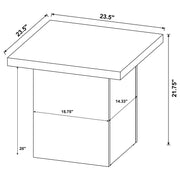 Devar Square Engineered Wood End Table Distressed Pine - 710877