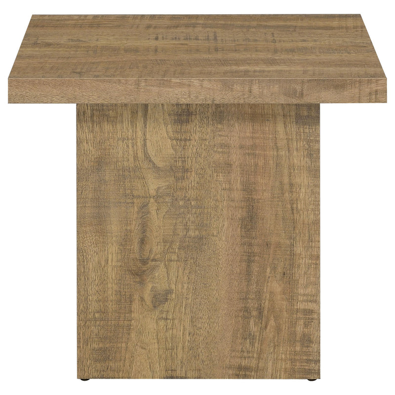 Devar Square Engineered Wood End Table Mango Brown - 708067