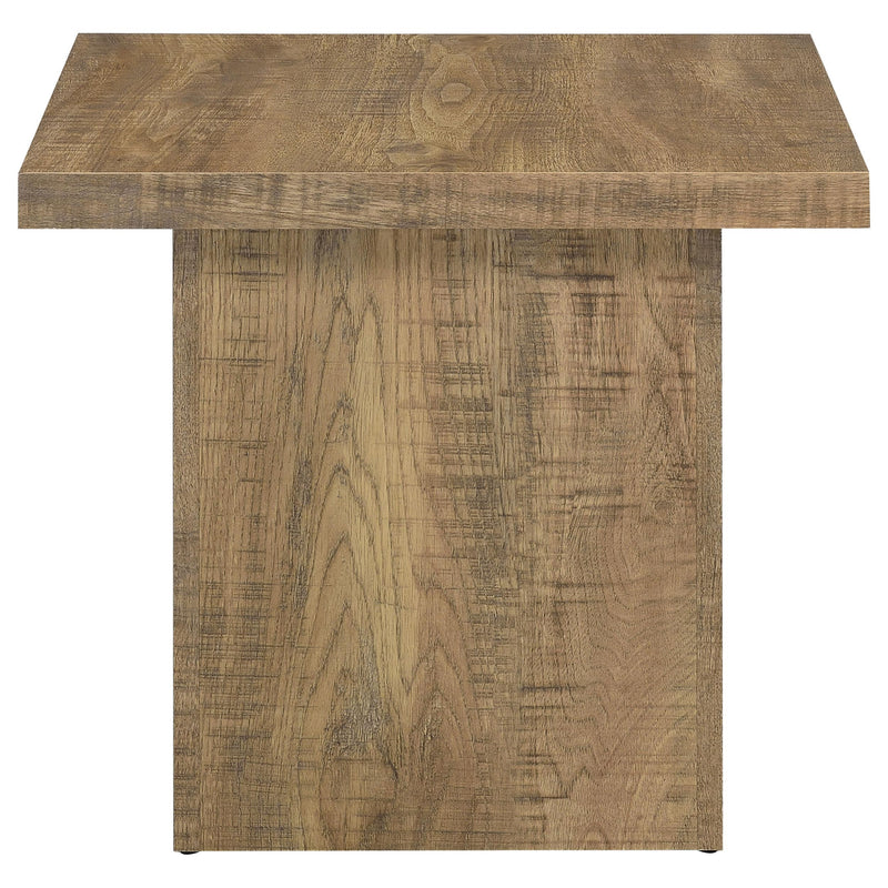 Devar Square Engineered Wood End Table Mango Brown - 708067