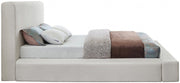 Devin Linen Textured Fabric King Bed Cream - Gate FurnitureKing Bed