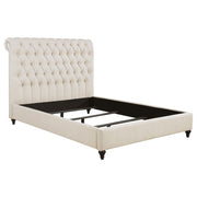 Devon 57-inch Upholstered Eastern King Panel Bed Beige - 300525KE