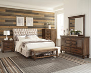 Devon 57-inch Upholstered Full Panel Bed Beige - 300525F