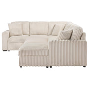Devonshire Sleeper Sectional Sofa Storage Chaise Camel - 501205