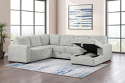 Devonshire Sleeper Sectional Sofa Storage Chaise Grey - 501208