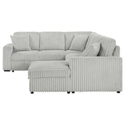 Devonshire Sleeper Sectional Sofa Storage Chaise Grey - 501208