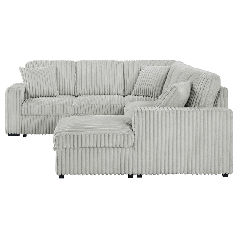 Devonshire Sleeper Sectional Sofa Storage Chaise Grey - 501208