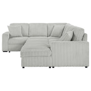 Devonshire Sleeper Sectional Sofa Storage Chaise Grey - 501208
