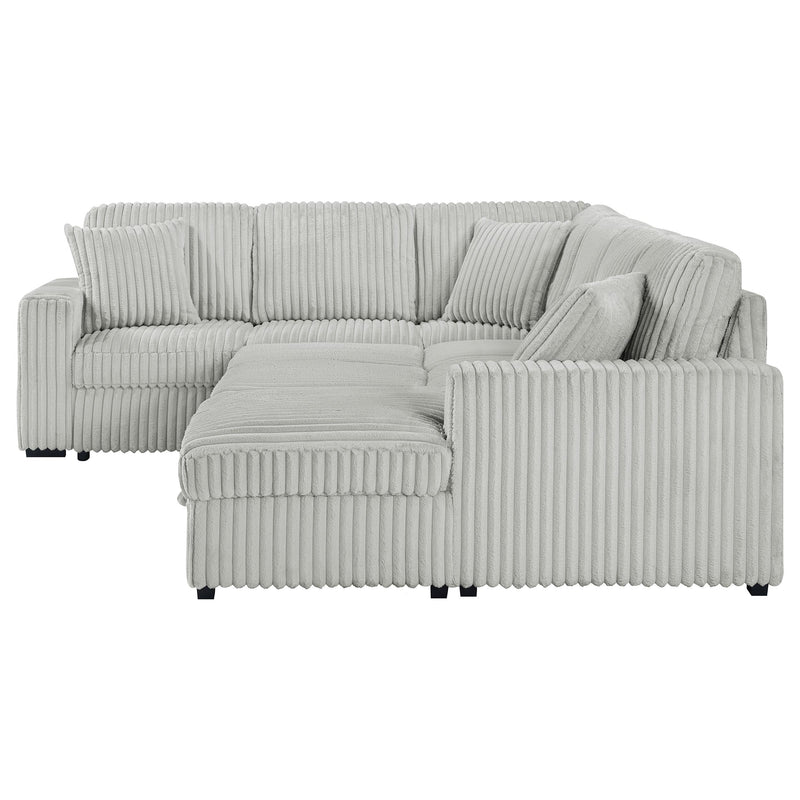 Devonshire Sleeper Sectional Sofa Storage Chaise Grey - 501208