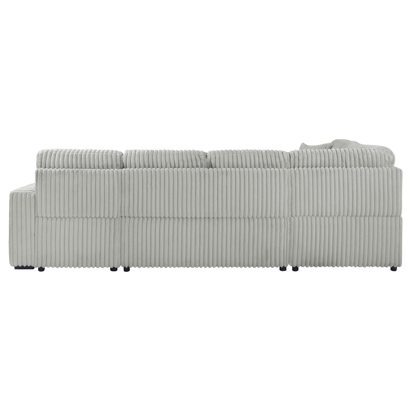 Devonshire Sleeper Sectional Sofa Storage Chaise Grey - 501208