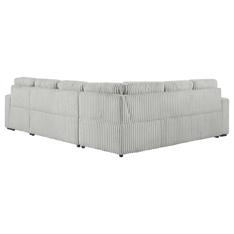 Devonshire Sleeper Sectional Sofa Storage Chaise Grey - 501208