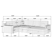 Devonshire Sleeper Sectional Sofa Storage Chaise Grey - 501208