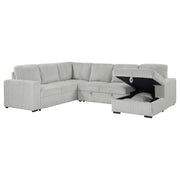 Devonshire Sleeper Sectional Sofa Storage Chaise Grey - 501208