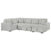 Devonshire Sleeper Sectional Sofa Storage Chaise Grey - 501208